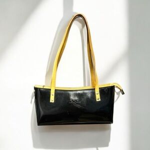 🌻Beijo Black Patent Studded Small Handbag Shoulder Bag Clutch